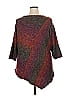 DressBarn Metallic Burgundy Pullover Sweater Size 3X - photo 2