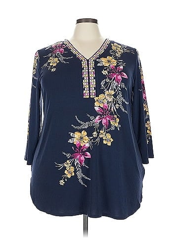 JM Collection 3/4 Sleeve Blouse (view 1)