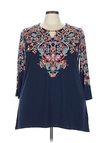 JM Collection 3/4 Sleeve Blouse (view 1)