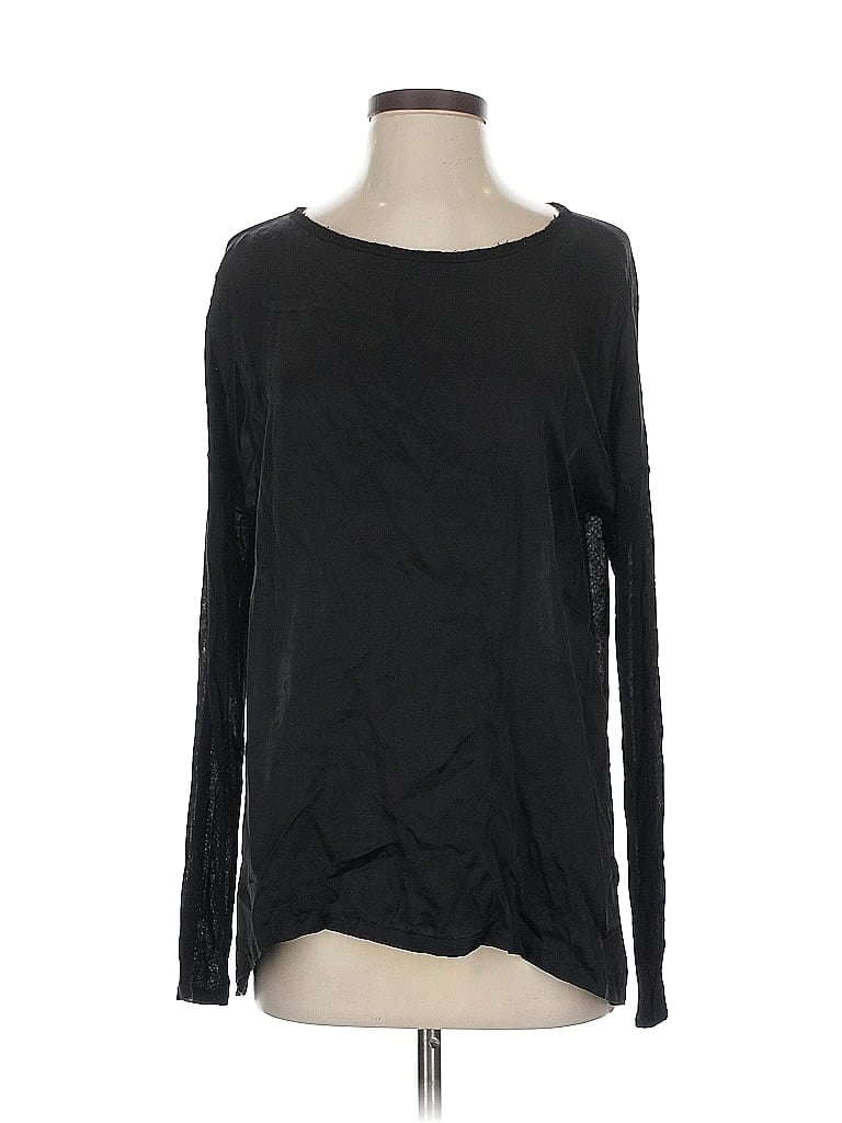 Pre-owned Vince Long Sleeve Top Black Crew Neck Tops