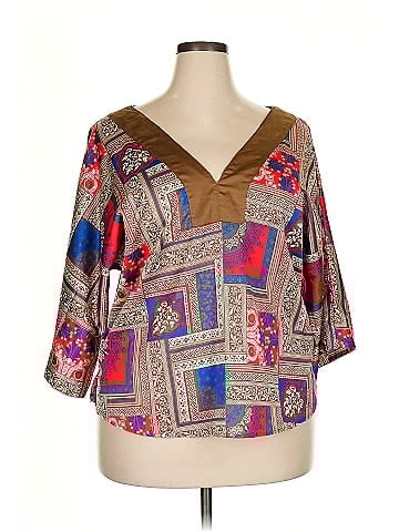 Porridge 3/4 Sleeve Blouse (view 1)