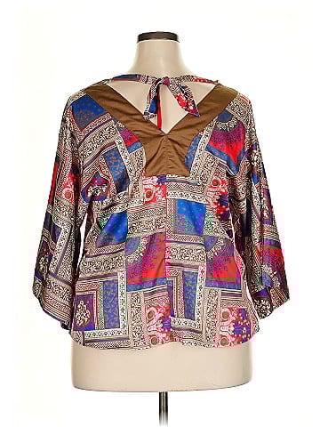 Porridge 3/4 Sleeve Blouse (view 2)