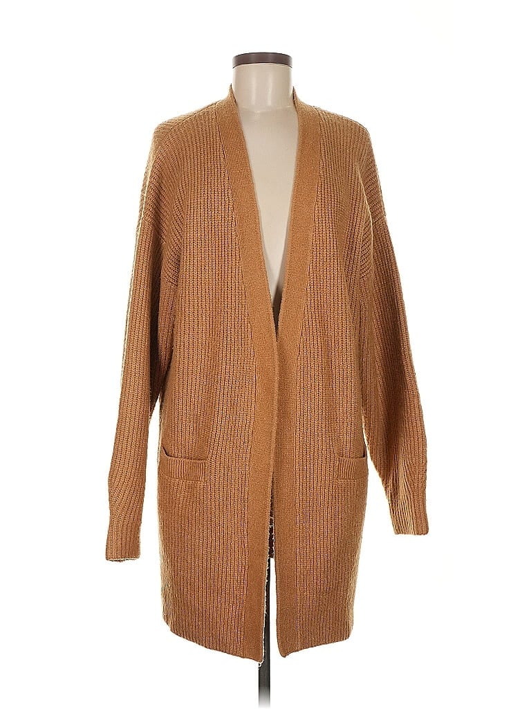 Pre-owned Halogen Cardigan Sweater In Brown