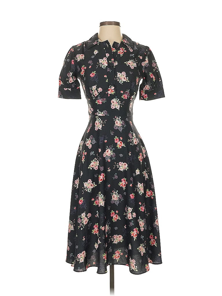 Alexia Admor 100% Polyester Floral Black Casual Dress Size 0 - photo 1