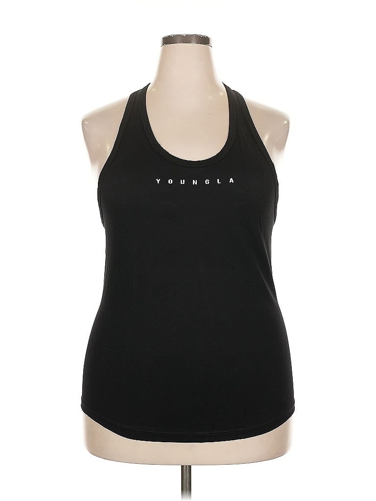Youngla Tank Top Black Halter Neckline Tops