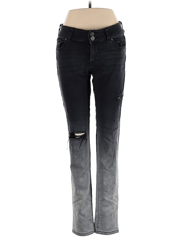 Soho JEANS NEW YORK & COMPANY Color Block Black Jeans Size 2 - photo 1
