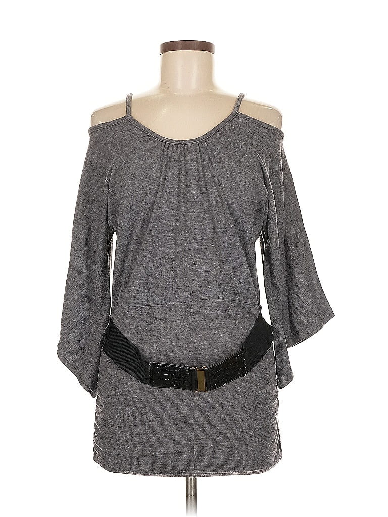Derek Heart Gray Casual Dress Size M - photo 1