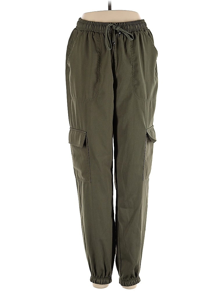 Pre-owned Max Studio Cargo Pants In Green