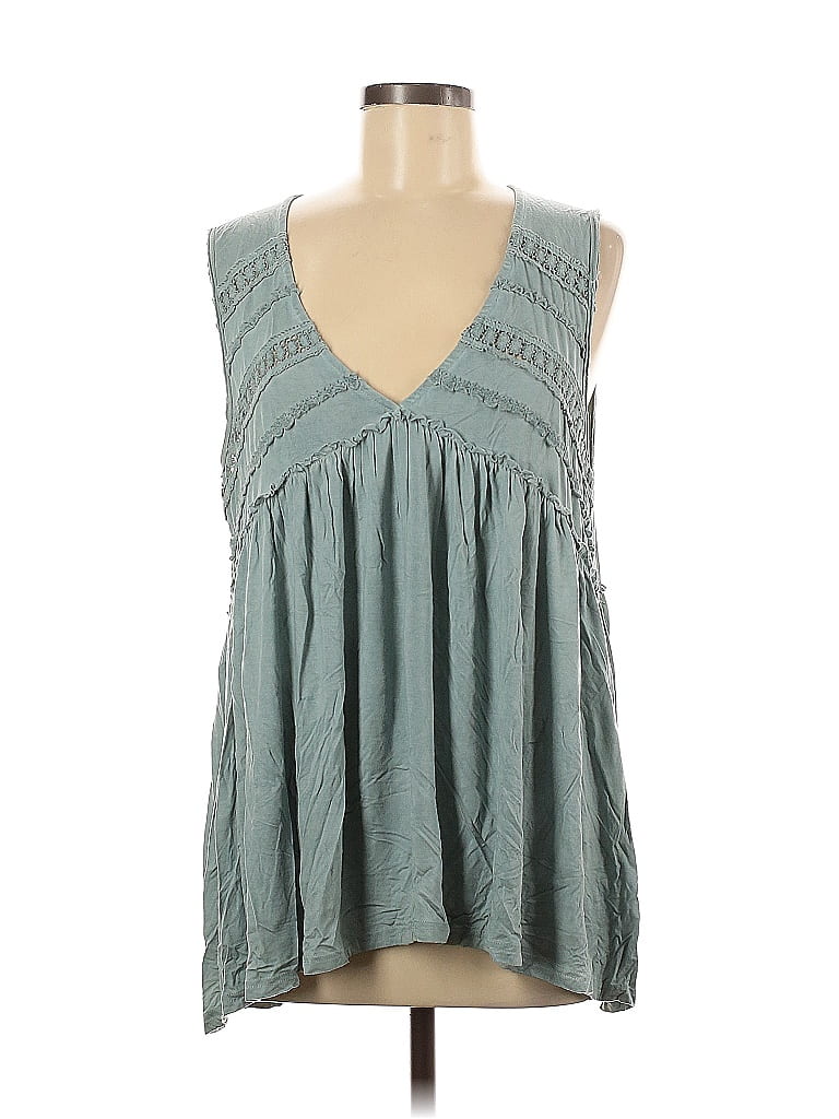 Pol Teal Sleeveless Blouse Size M - photo 1