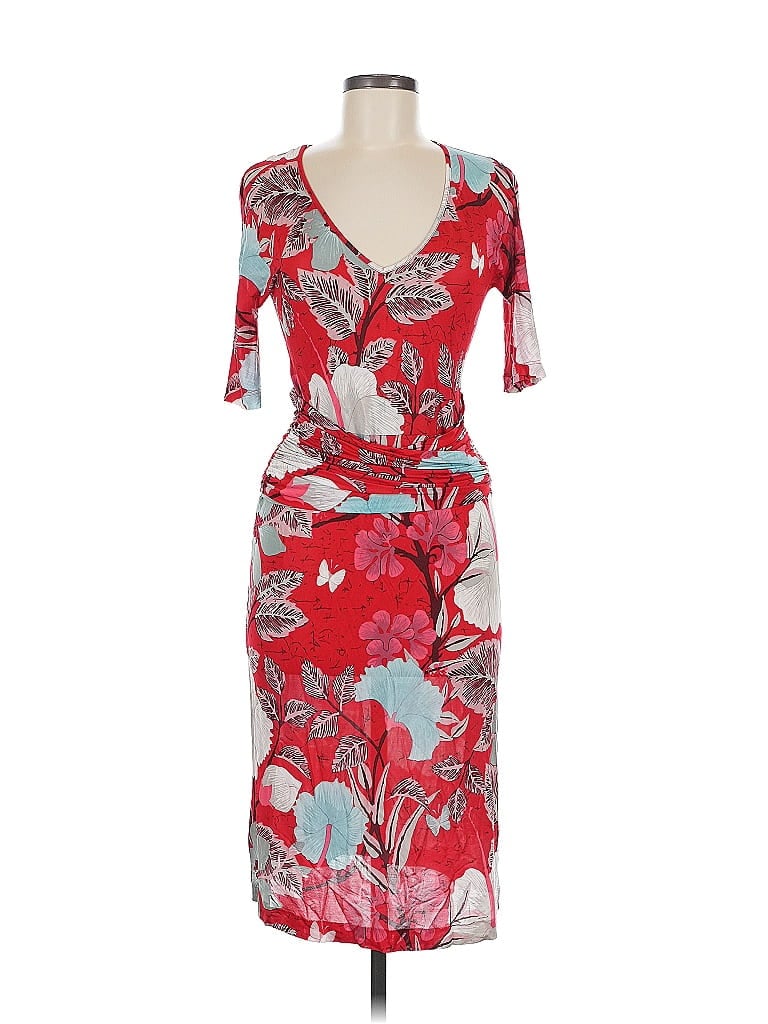ETRO Print Red Cocktail Dress Size EU (IT) 42 / US 6 - photo 1