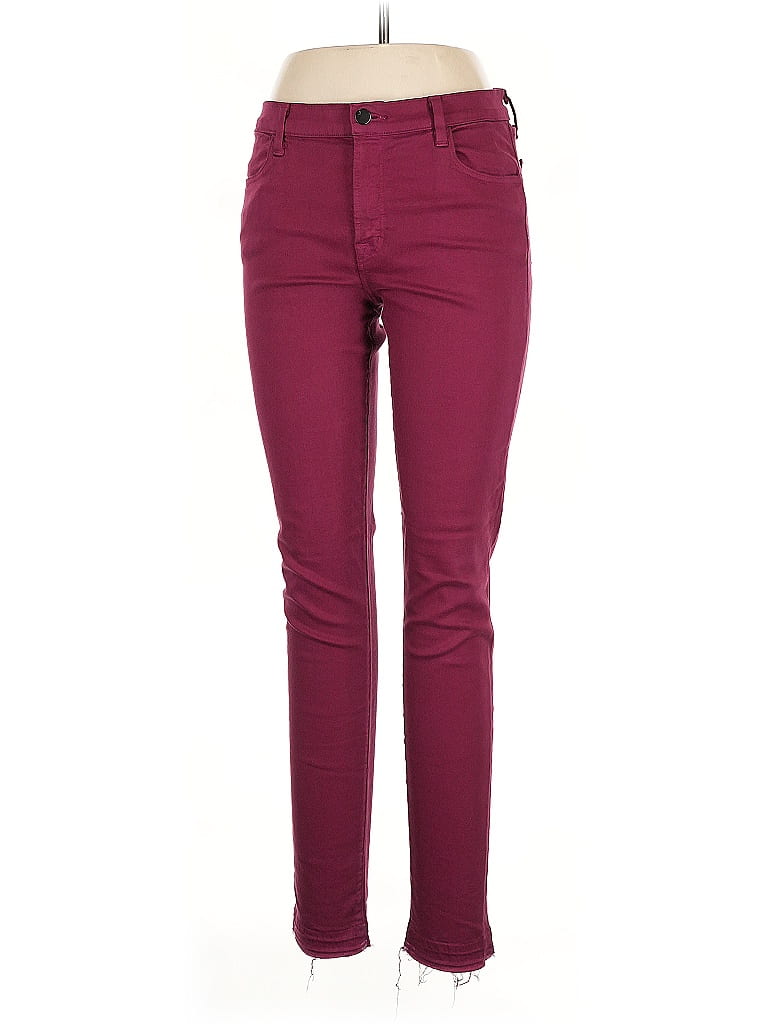 J Brand Solid Burgundy Jeggings Size 32 waist - photo 1