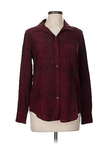 Rails Long Sleeve Silk Top (view 1)