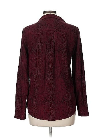 Rails Long Sleeve Silk Top (view 2)