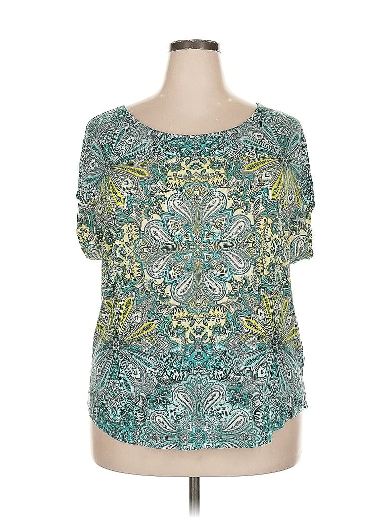 Westport Paisley Green Short Sleeve T-Shirt Size 2X - photo 1