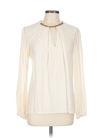 Parker Long Sleeve Silk Top (view 1)