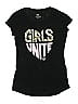 Justice Black Short Sleeve T-Shirt Size 12 - photo 1