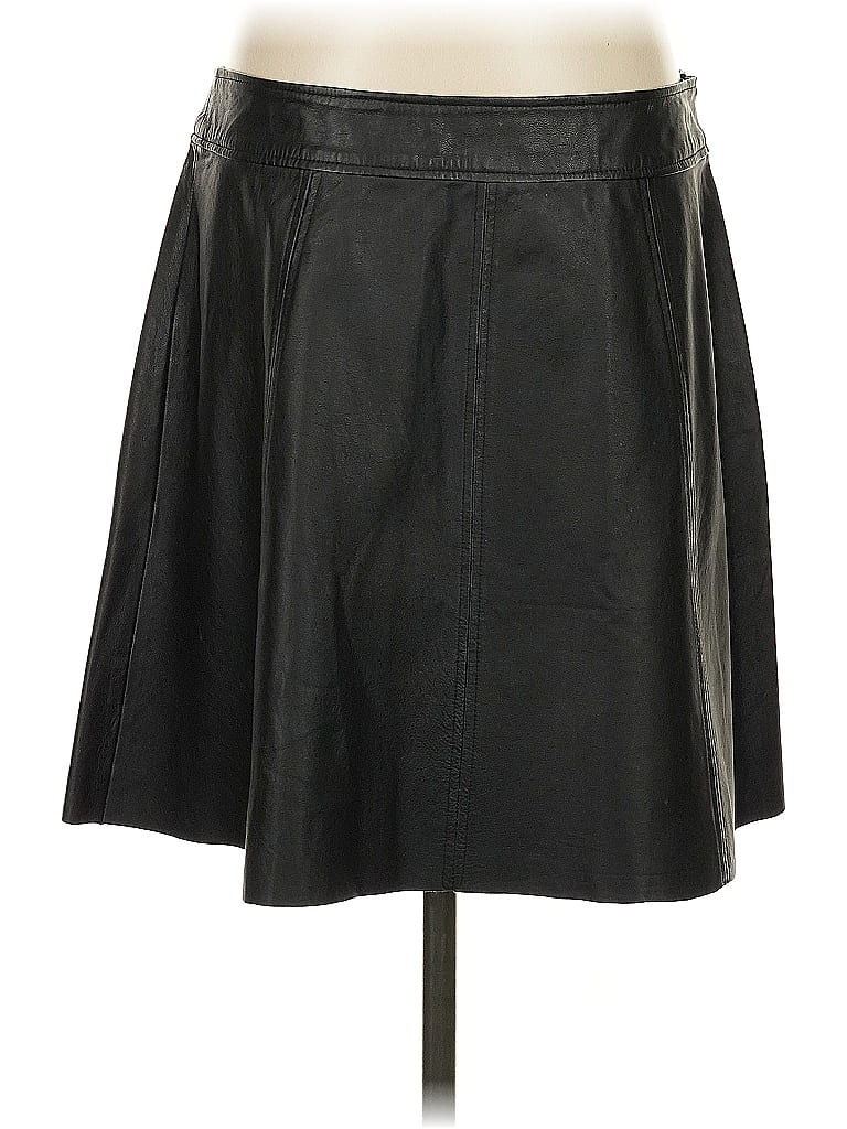 Pre-owned Pjk Patterson J. Kincaid Leather Skirt In Black