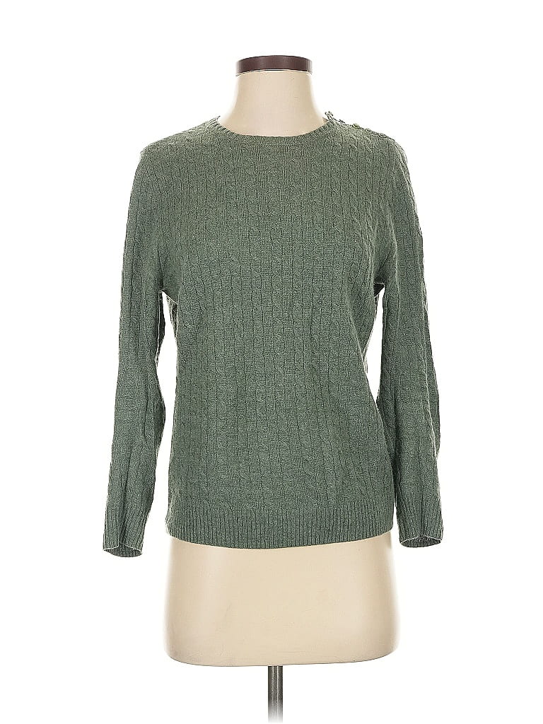 J.Crew Collection 100% Cashmere Green Cashmere Pullover Sweater Size S - photo 1