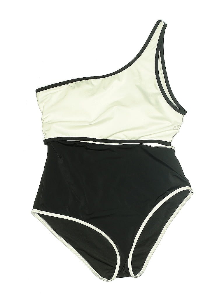 Victoria's Secret Color Block Ivory One Piece Swimsuit Size L - 50% off ...