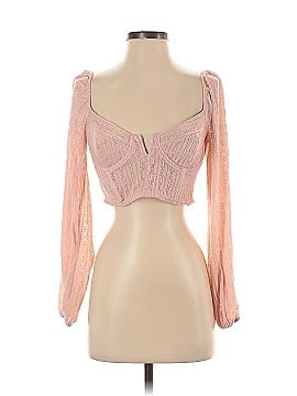 Blue Blush Long Sleeve Top