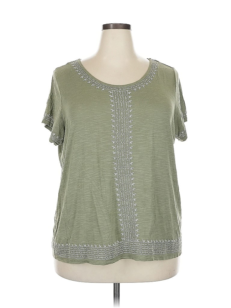 Pre-owned Rafaella Short Sleeve T-shirt In Green