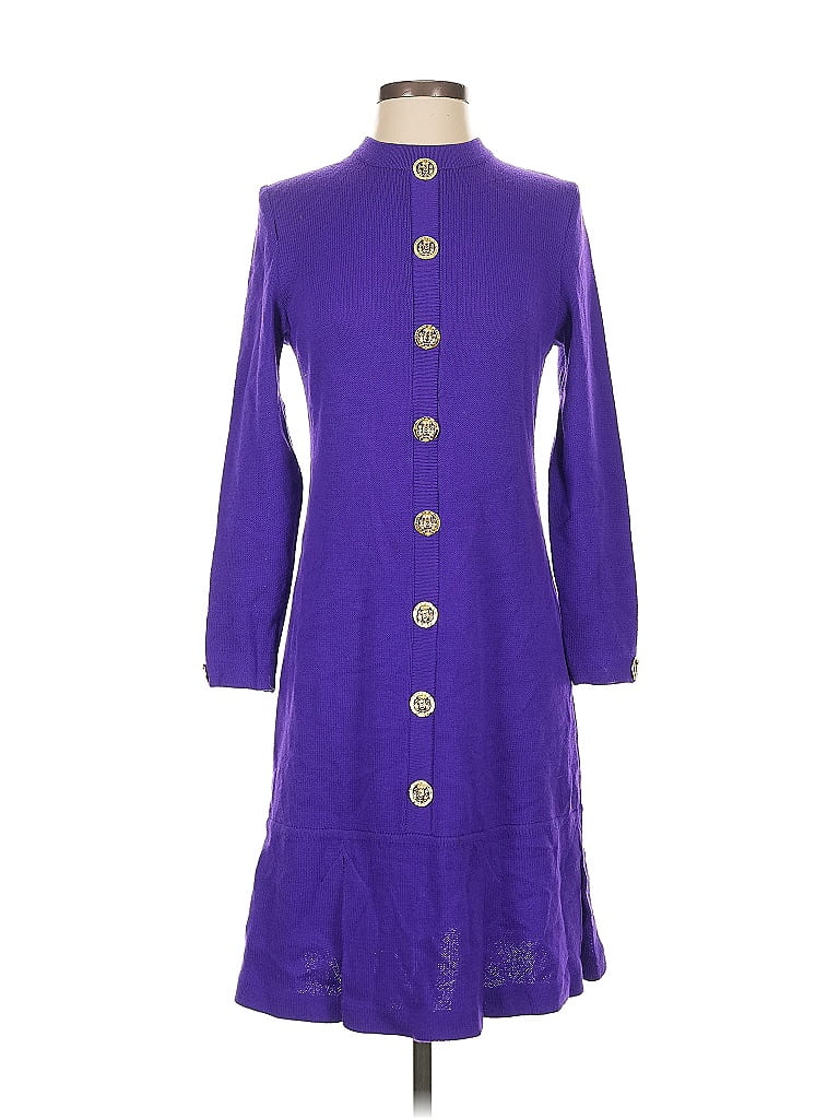St. John Collection Purple Casual Dress Size 4 - photo 1