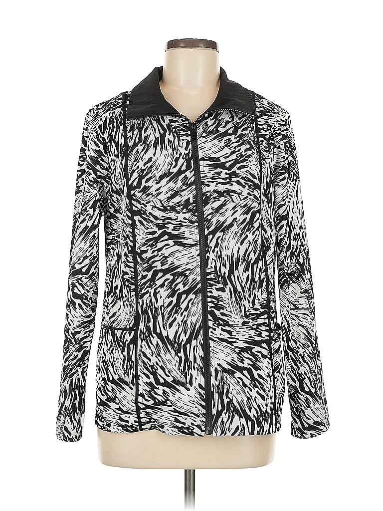 Pre-owned Christopher & Banks Track Jacket In Silver