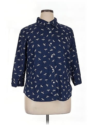 Karen Scott 3/4 Sleeve Button-Down Shirt (view 1)