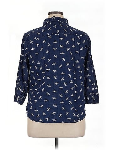 Karen Scott 3/4 Sleeve Button-Down Shirt (view 2)