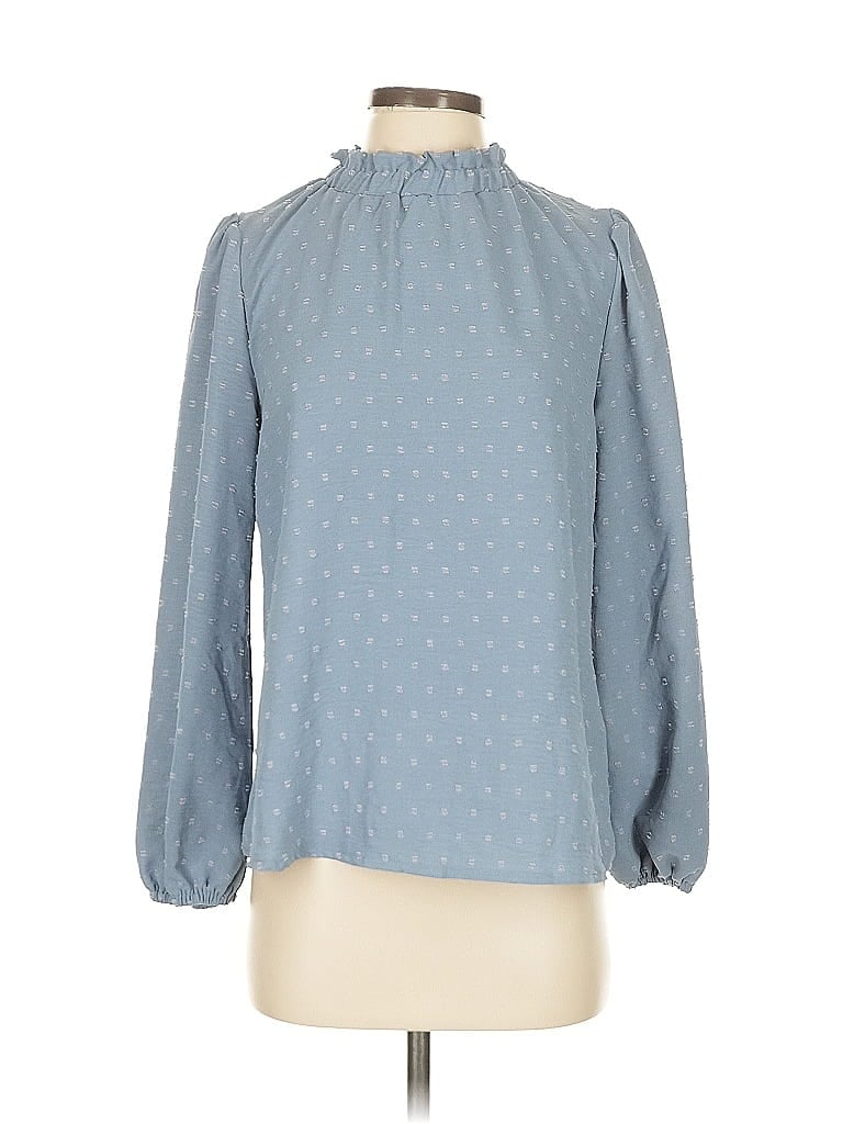 Pre-owned Shein 3/4 Sleeve Blouse In Blue