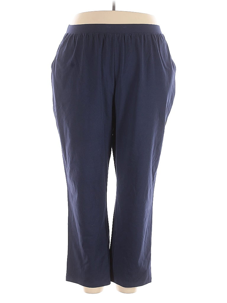 Catherines Solid Blue Casual Pants Size 2X (petite) - photo 1