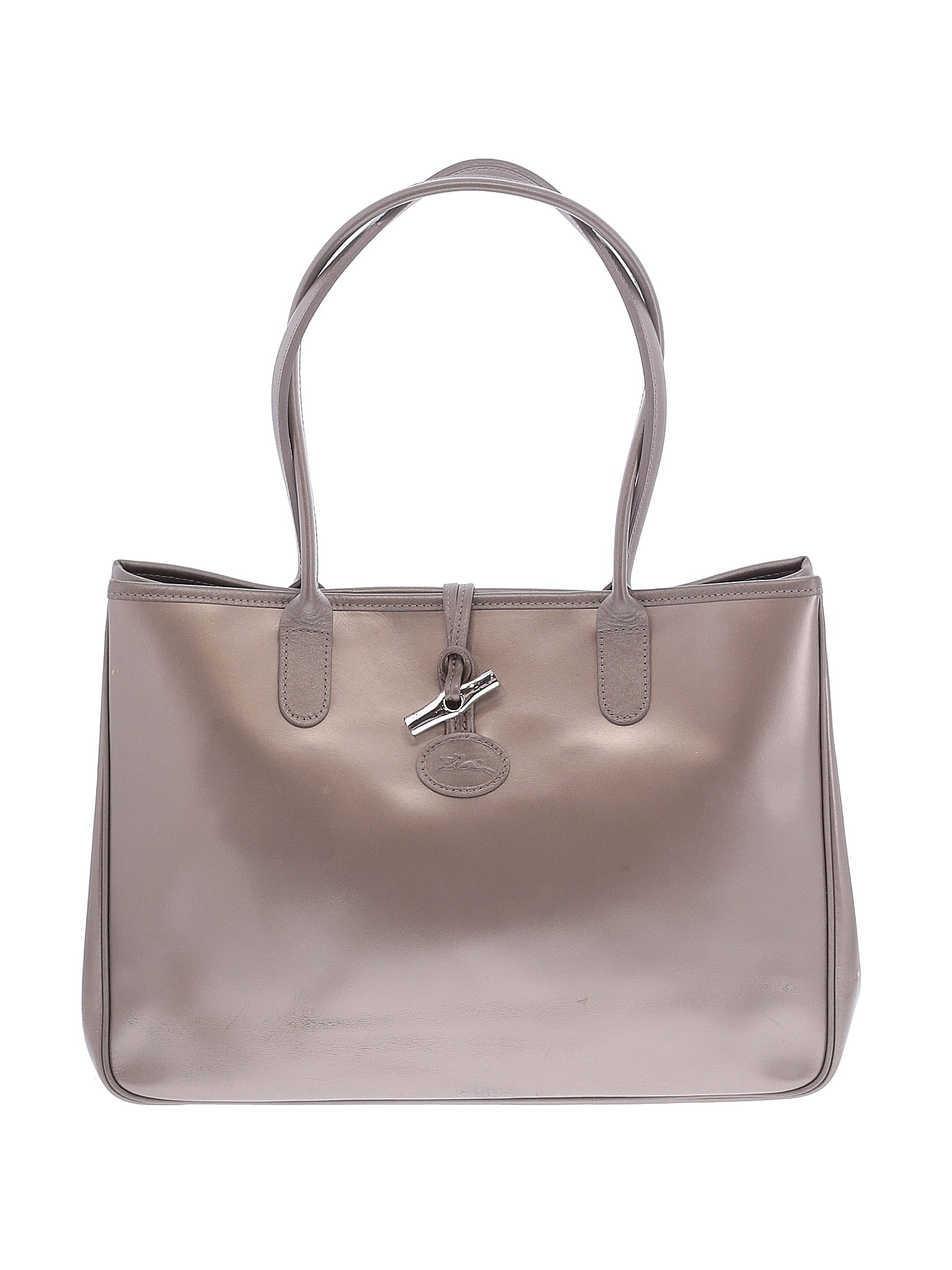 Longchamp 100% Leather Gray Leather Tote One size