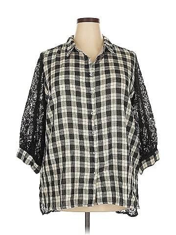 Suzanne Betro 3/4 Sleeve Button-Down Shirt (view 1)