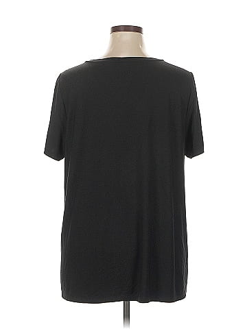 LOGO by Lori Goldstein Short Sleeve Blouse (view 2)