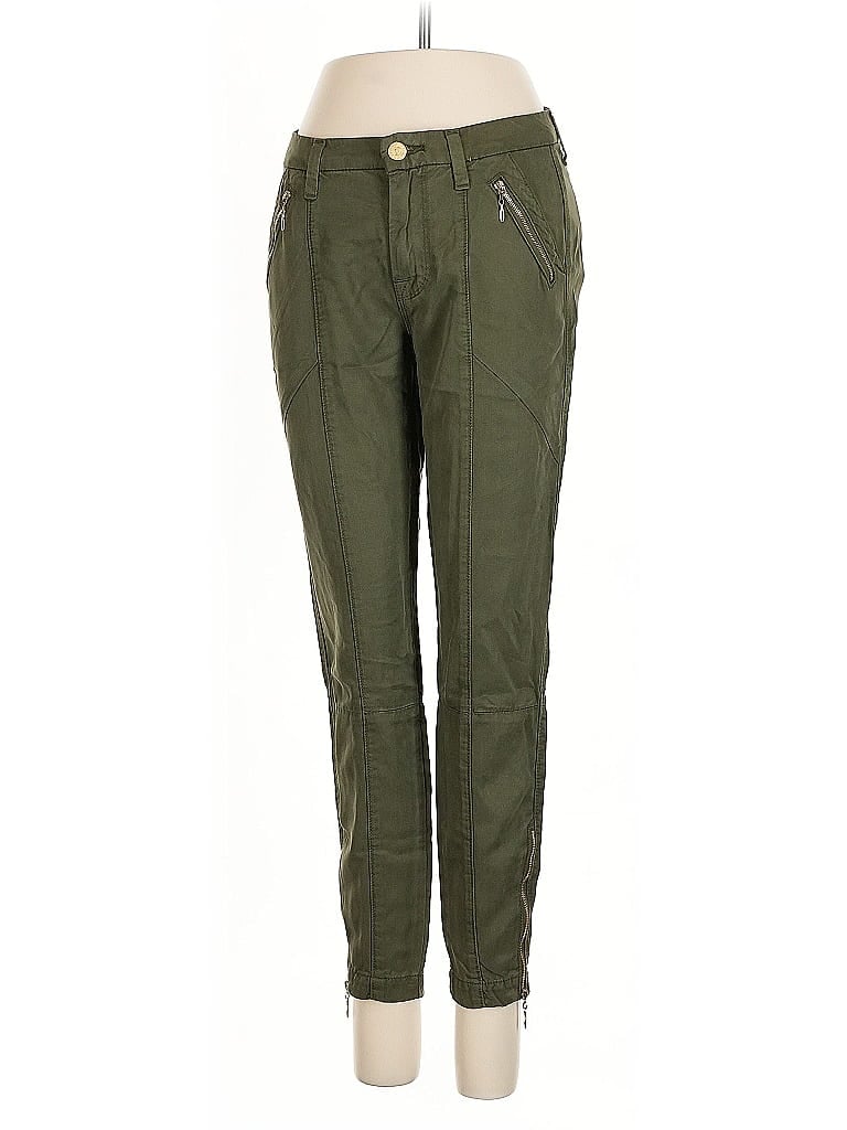 Pre-owned 7 For All Mankind Casual Pants In Green