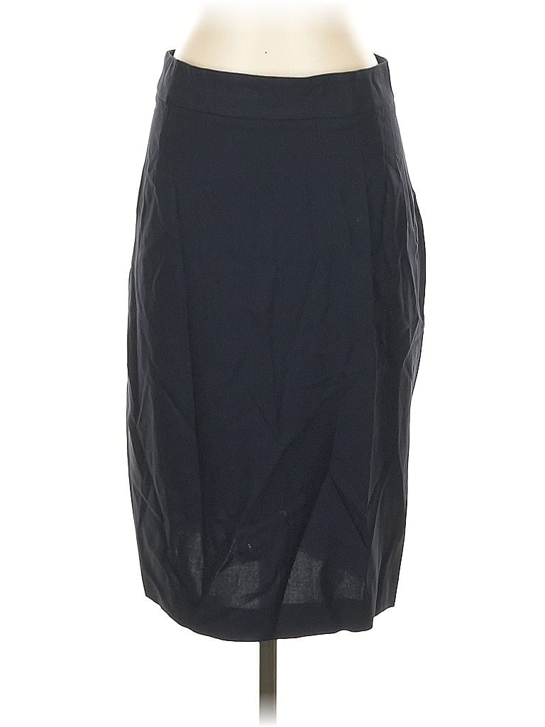Pre-owned Theory Wool Skirt In Black