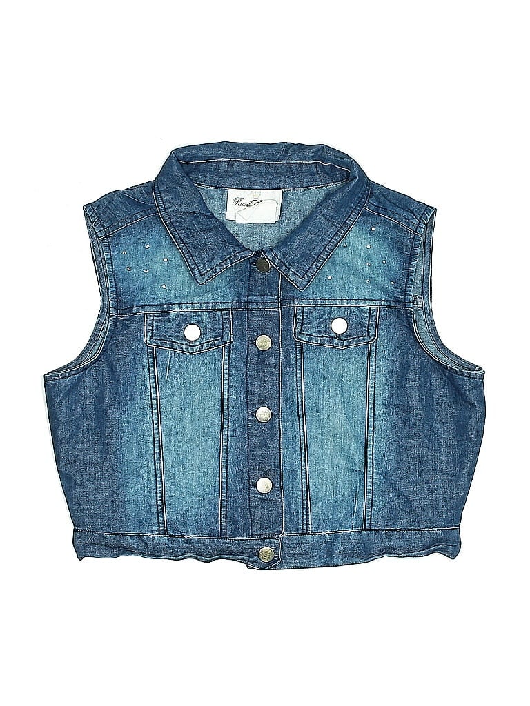 Click to view more detailed imagery on our partner's website Pre-owned Rare Editions Kids' Denim Vest In Blue
