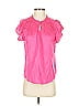 Hale Bob Pink Short Sleeve Blouse Size S - photo 1