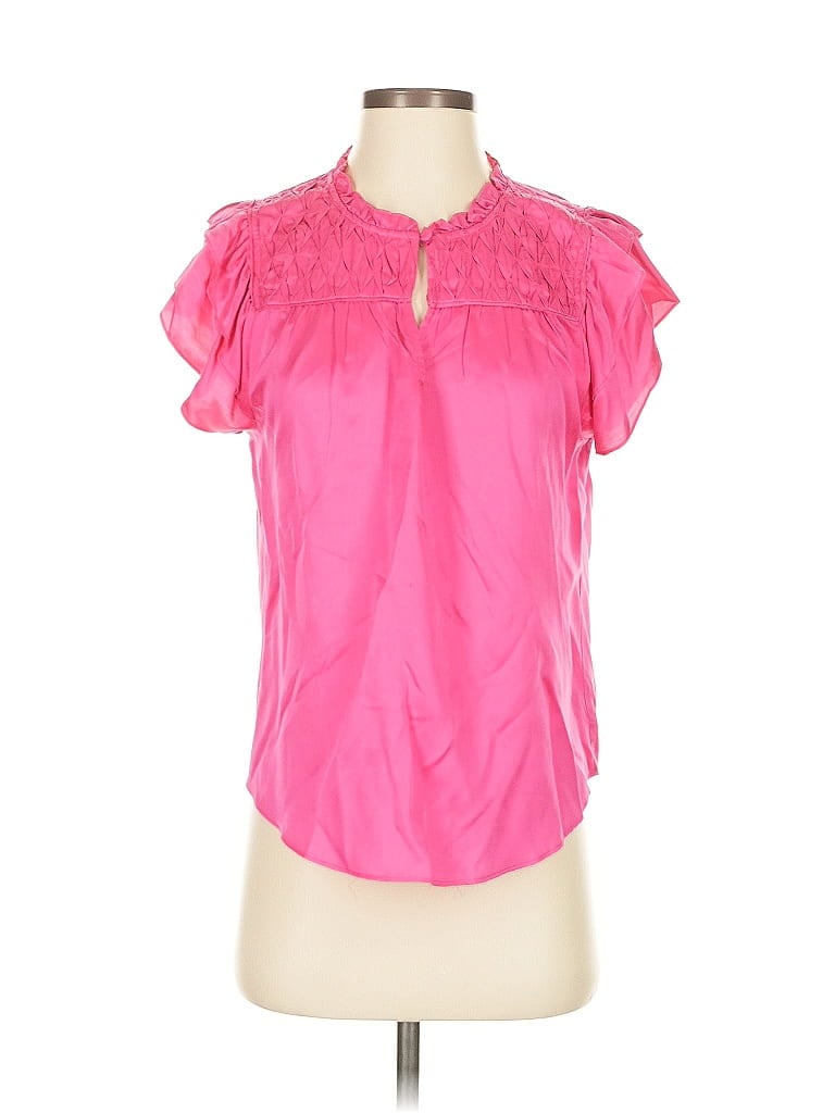 Hale Bob Pink Short Sleeve Blouse Size S - photo 1