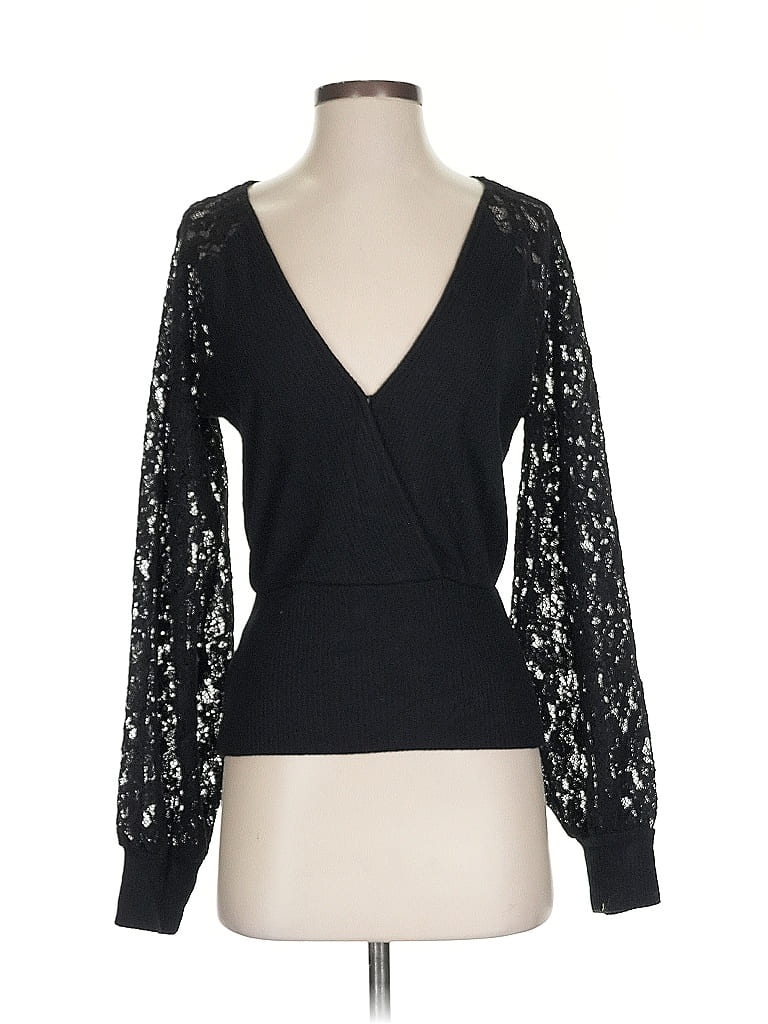 Pre-owned By Anthropologie Long Sleeve Blouse In Black