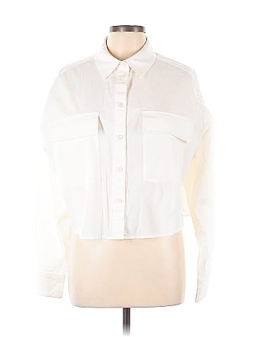 Scoop Long Sleeve Button-Down Shirt (view 1)