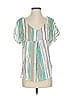Porridge Silver Short Sleeve Blouse Size S - photo 1