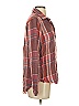 Cloth & Stone Plaid Brown 3/4 Sleeve Button-Down Shirt Size XS - photo 3