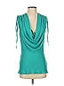 Robert Rodriguez 100% Silk Teal Sleeveless Blouse Size S - photo 1