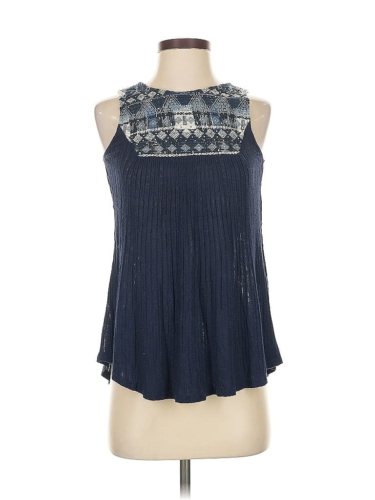 Pre-owned Lucky Brand Sleeveless Blouse In Blue