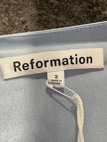 Reformation 100% Viscose Blue Cocktail Dress Size 2