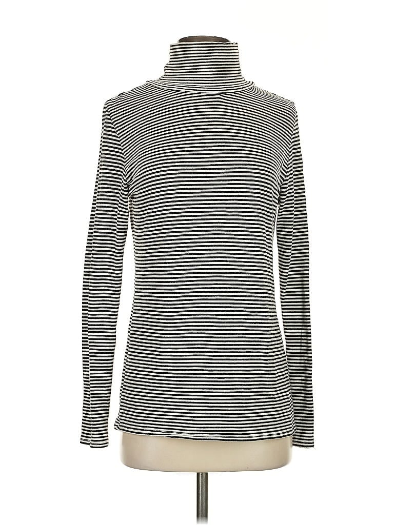 Pre-owned Plume And Thread Long Sleeve Turtleneck In Silver