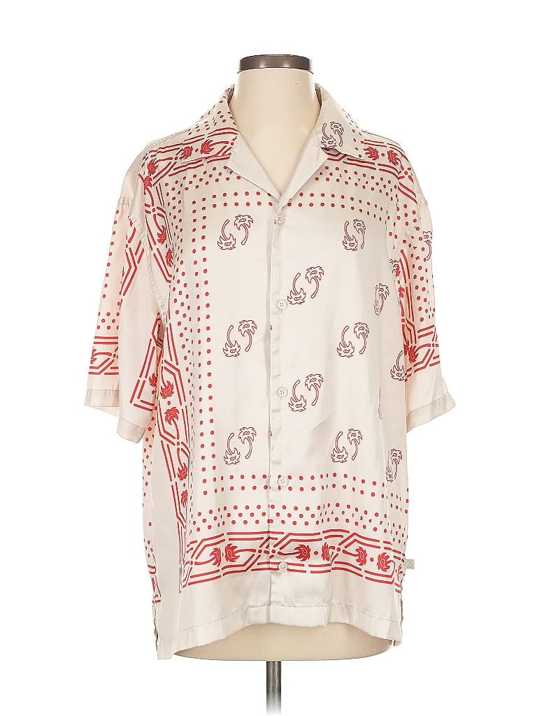 Click to view more detailed imagery on our partner's website Pre-owned Standard Cloth Short Sleeve Blouse In White