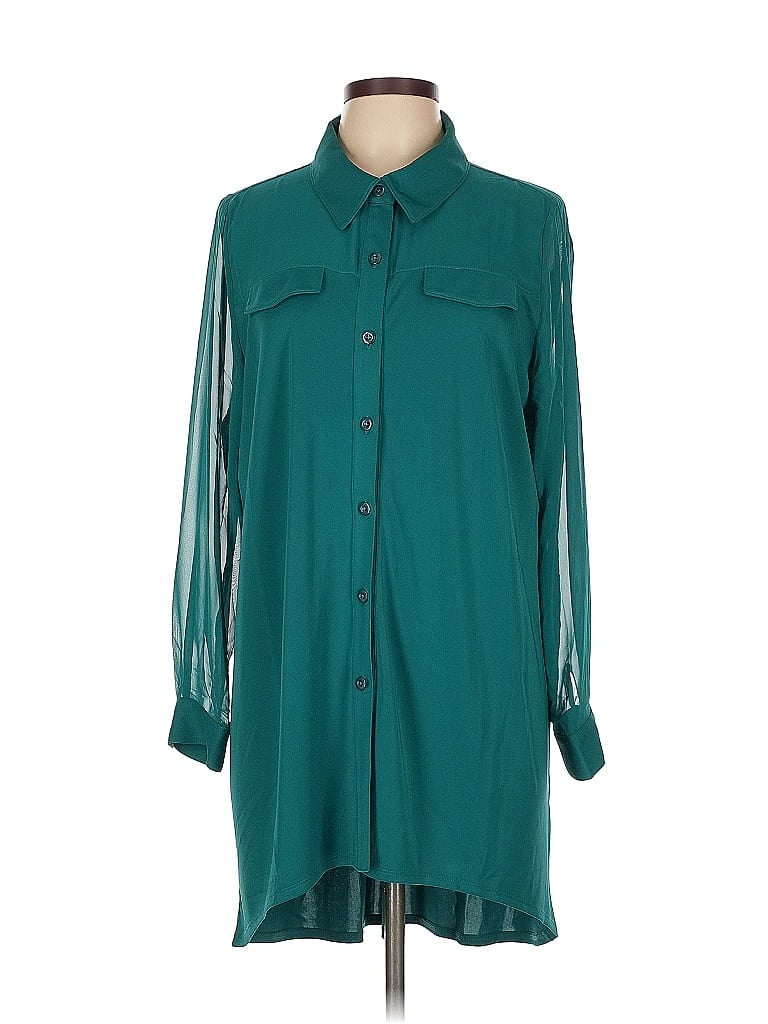 Susan Graver Teal Casual Dress Size L - photo 1
