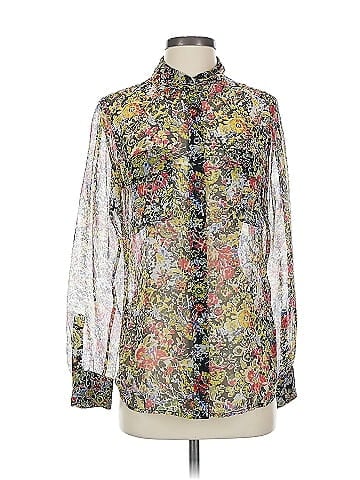 Equipment Long Sleeve Silk Top (view 1)